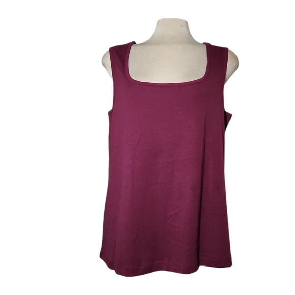 Encode Burgundy Sleeveless 100% COTTON Top Size 2X - Picture 12 of 12